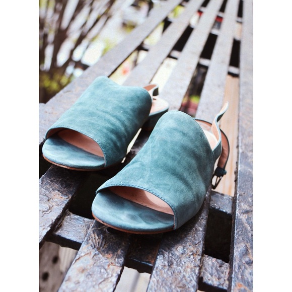 Madewell teal suede sandals - Picture 3 of 6